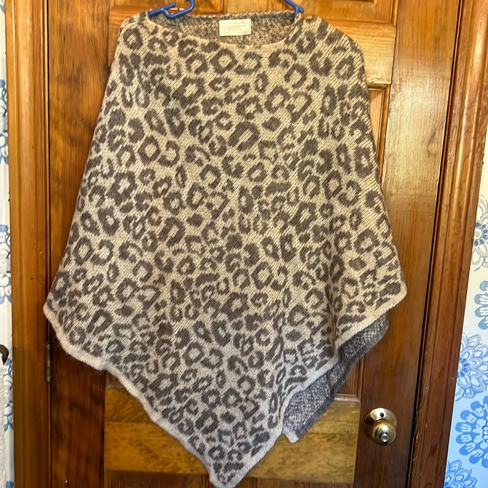 Knit sweater shawl. Mo hair and wool combination.